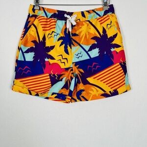 Men's Opposuits Palm Power Swim Trunks Shorts Size Large Multicolor